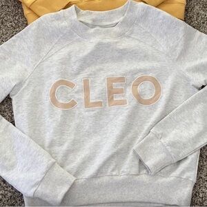 Cleo Harper Gray and Cream Sweater